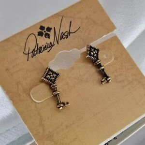 NWT Patricia Nash Key Stud Earrings